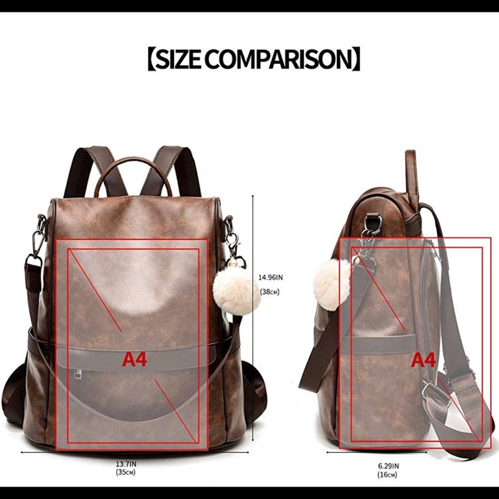 Trendy Leather Backpack 🎒 - Picture 5 of 5